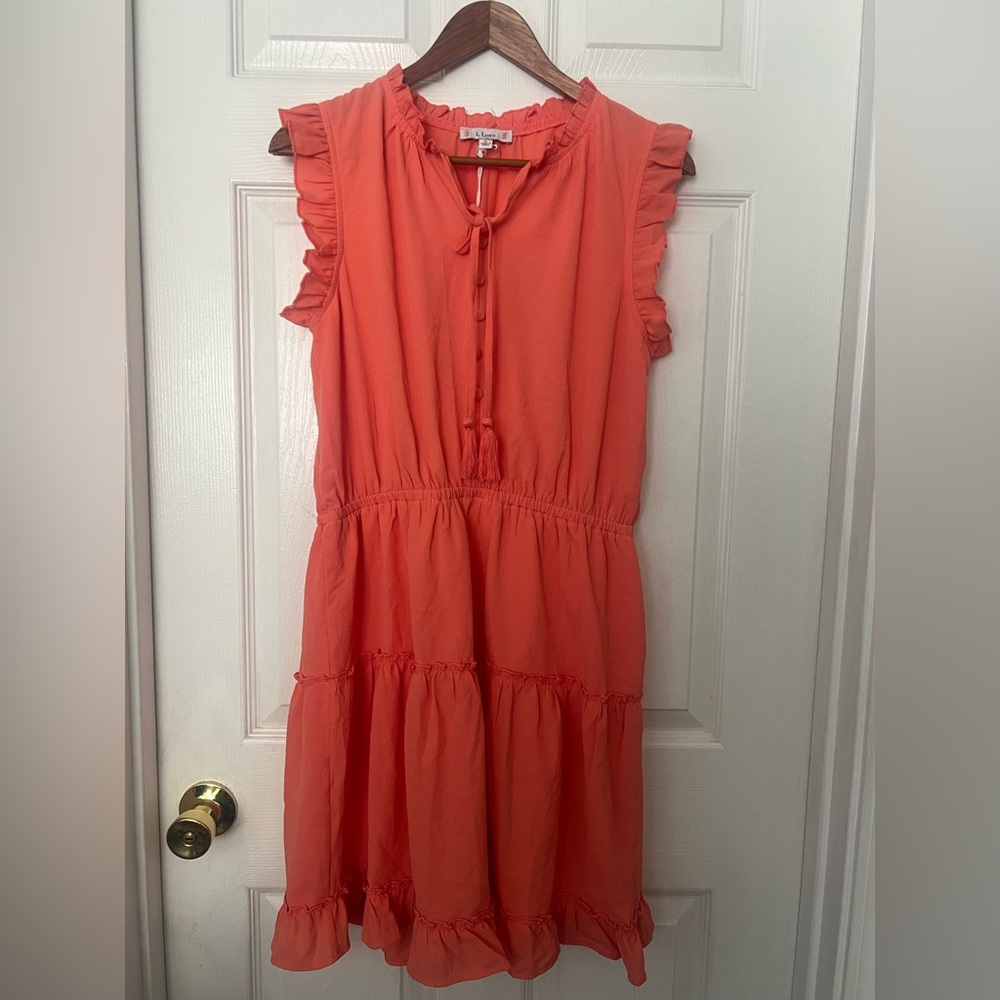 Love Women's Midi Dress in Bright Orange